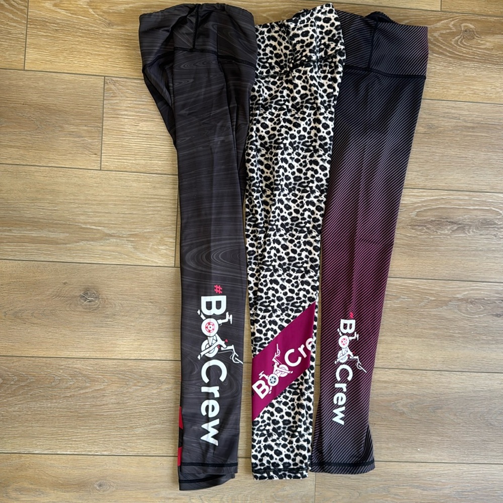 Three (3) Peloton Miami Fit Wear Boo Crew Leggings - Size small